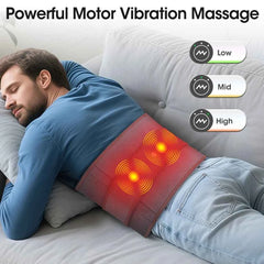 Cordless Waist Belt Massager – Heated Vibration Lumbar Support & Back Relief Brace