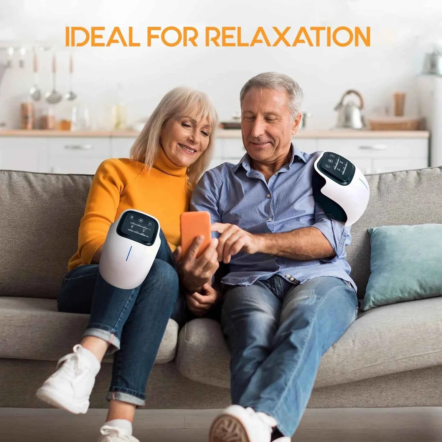 Cordless Knee Massager with Heat & Vibration – Joint Relief Therapy Device
