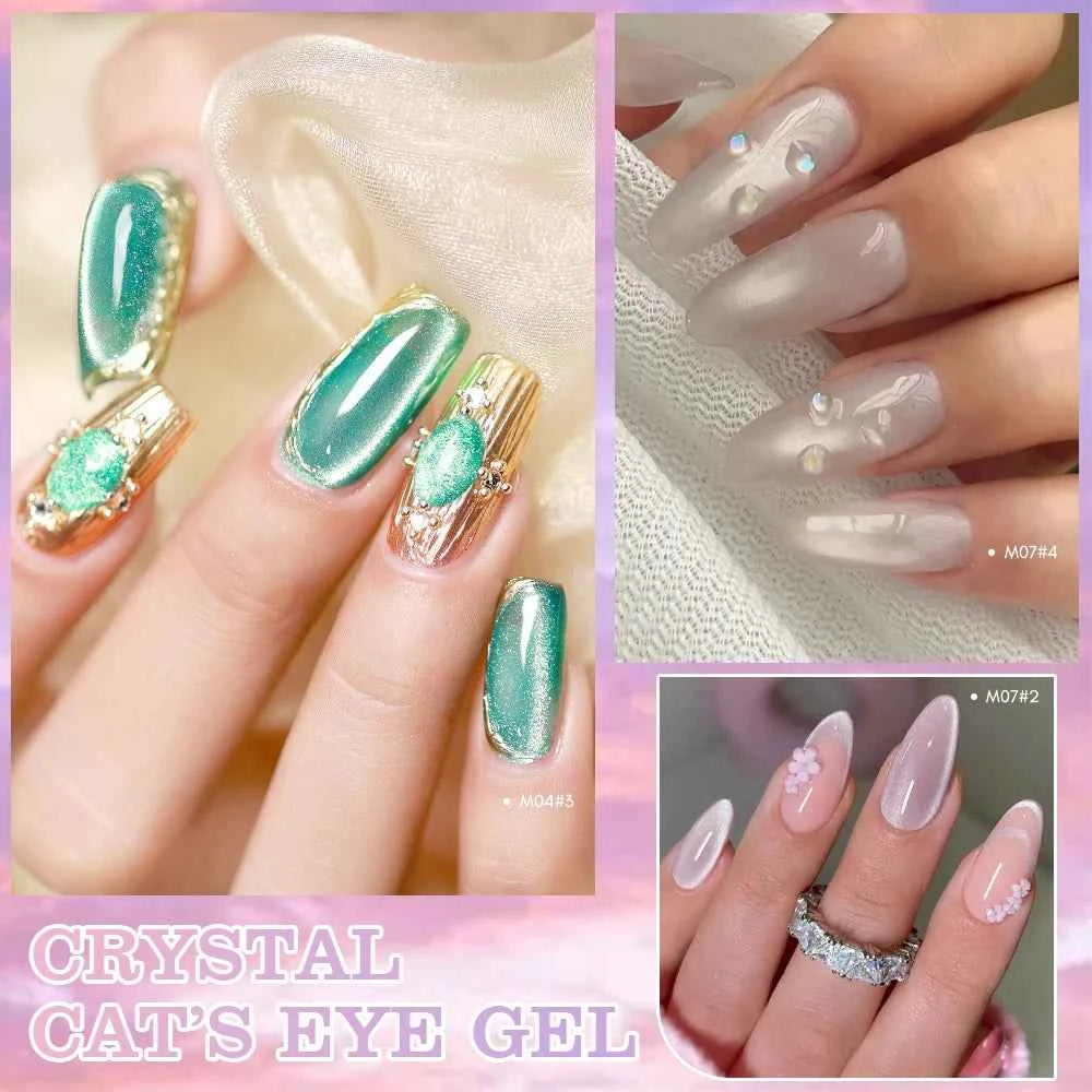 Professional 15ml Magnetic Crystal Cat Eye Gel Collection – 6 Piece High Pigment Red & Pink Reflective System