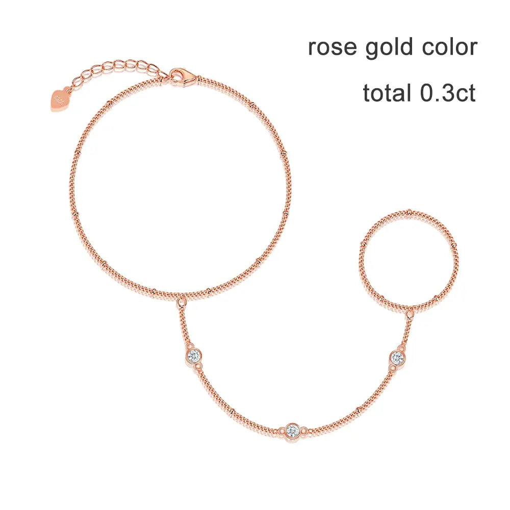 3mm D Color Moissanite Adjustable Tennis Bracelet
