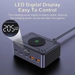 Digital Display USB C Fast Charging Station with PD 100W by Snagg A Charging Station