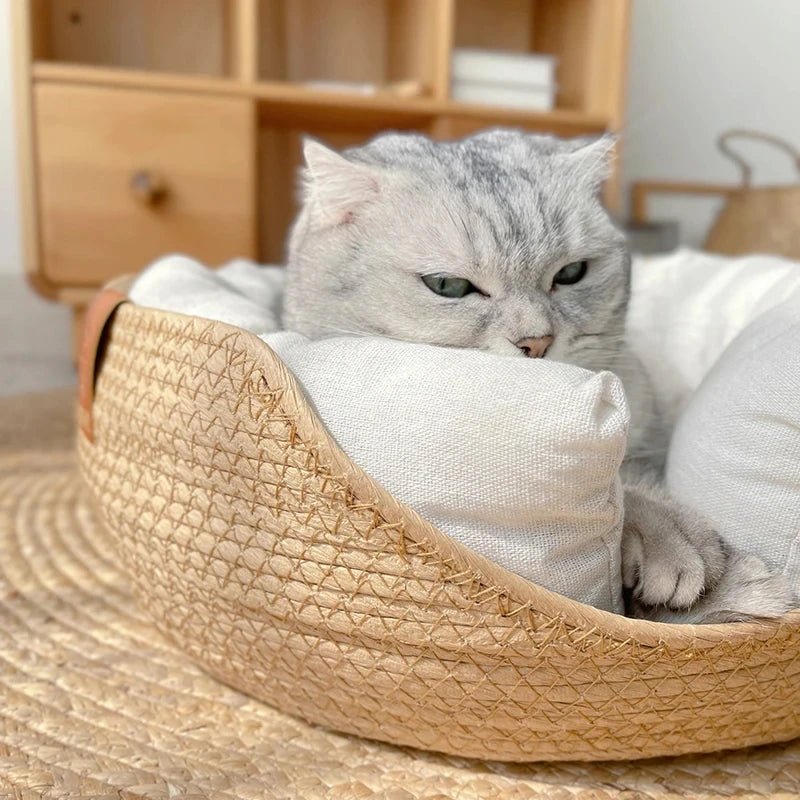 Handmade Bamboo Pet Bed by Snagg A Pet Bed