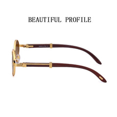Luxe Oval Wooden Sunglasses by Snagg A Shades
