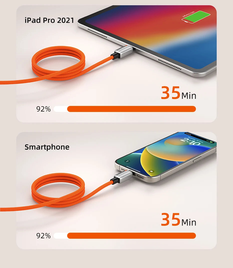 Magnetic 240W USB-C to USB-C Fast Charging Cable by Snagg A Charging Cable