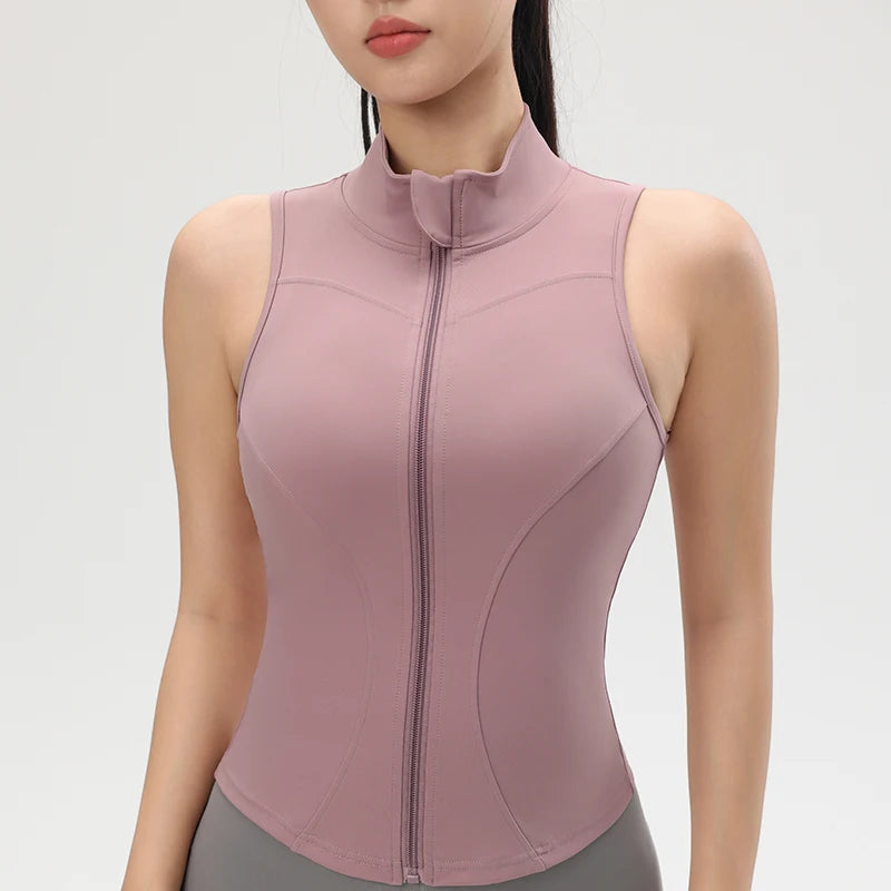 Women’s Shockproof Zipper Yoga Tank Top by Snagg A Tank Top