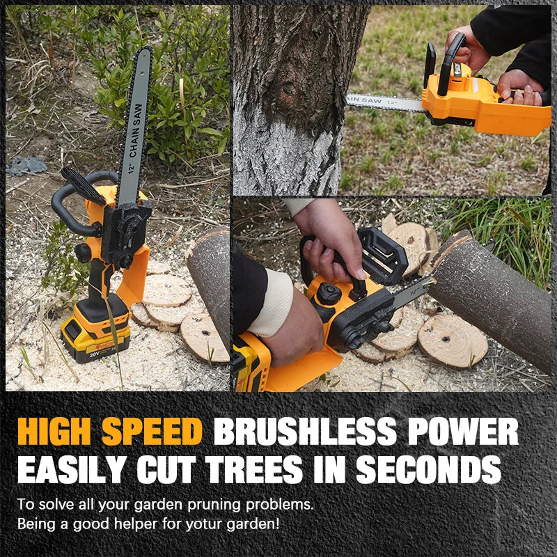 12" Cordless Chainsaw – Lightweight 600W