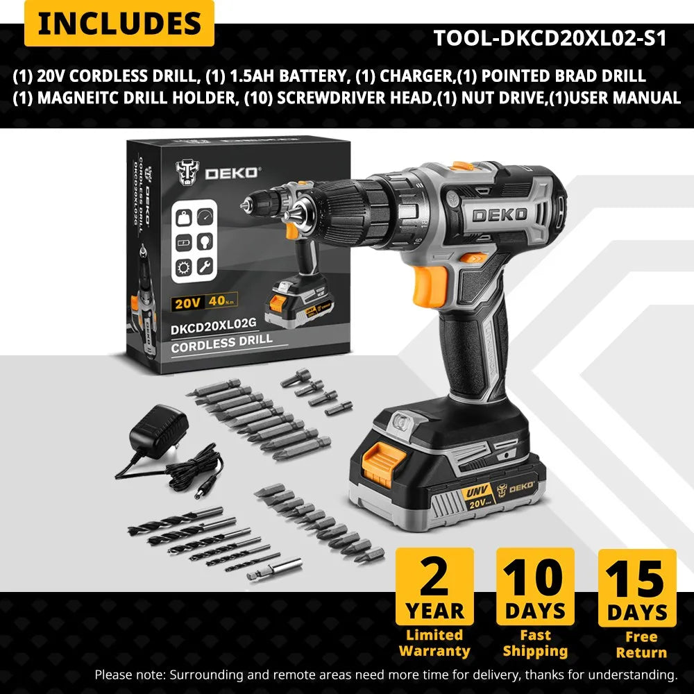 20V Cordless Drill Set