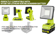 Cordless LED Work Light Compatible With Ryobi 18V Battery