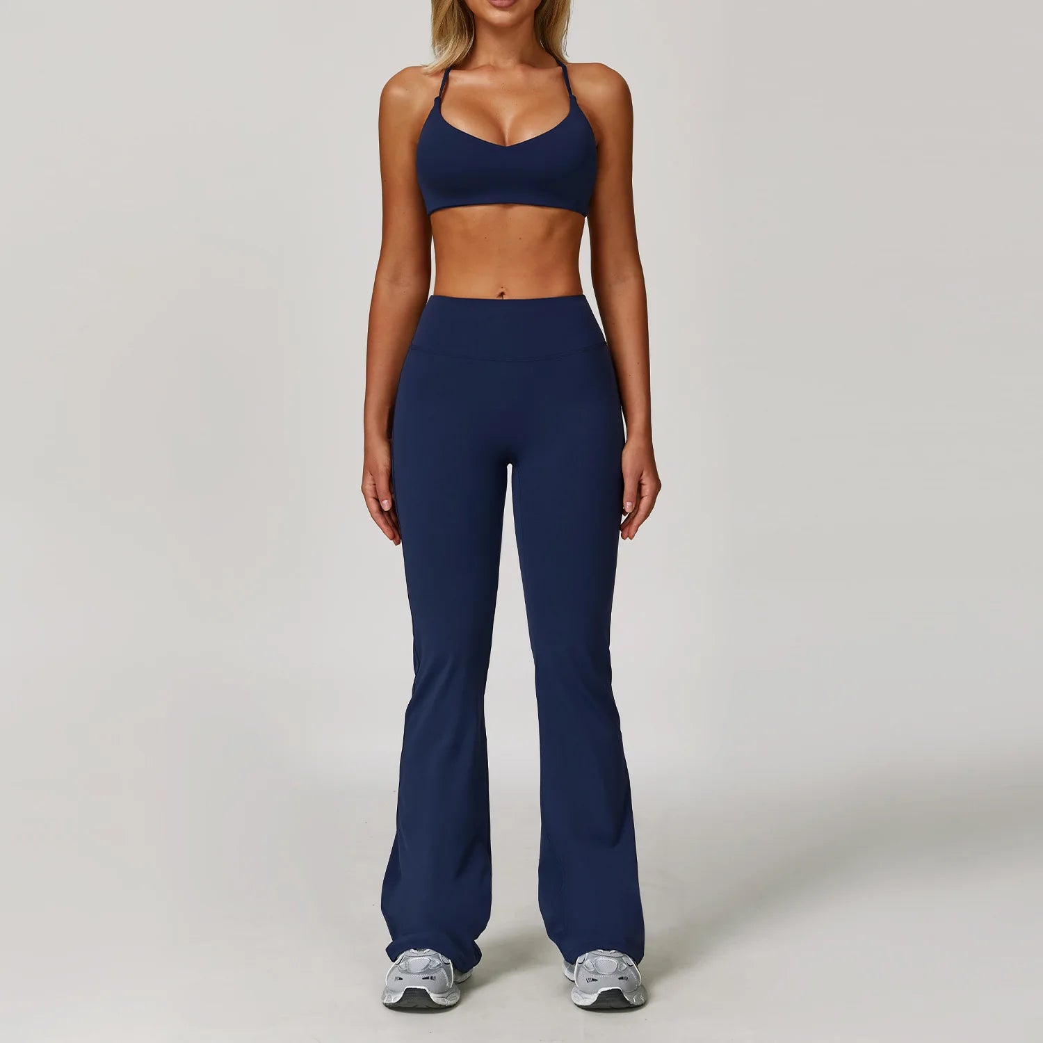 Women's 2/3-Piece Long Sleeve Yoga Suit | Sports Bra Running Workout Gym Tracksuit Athletic Wear