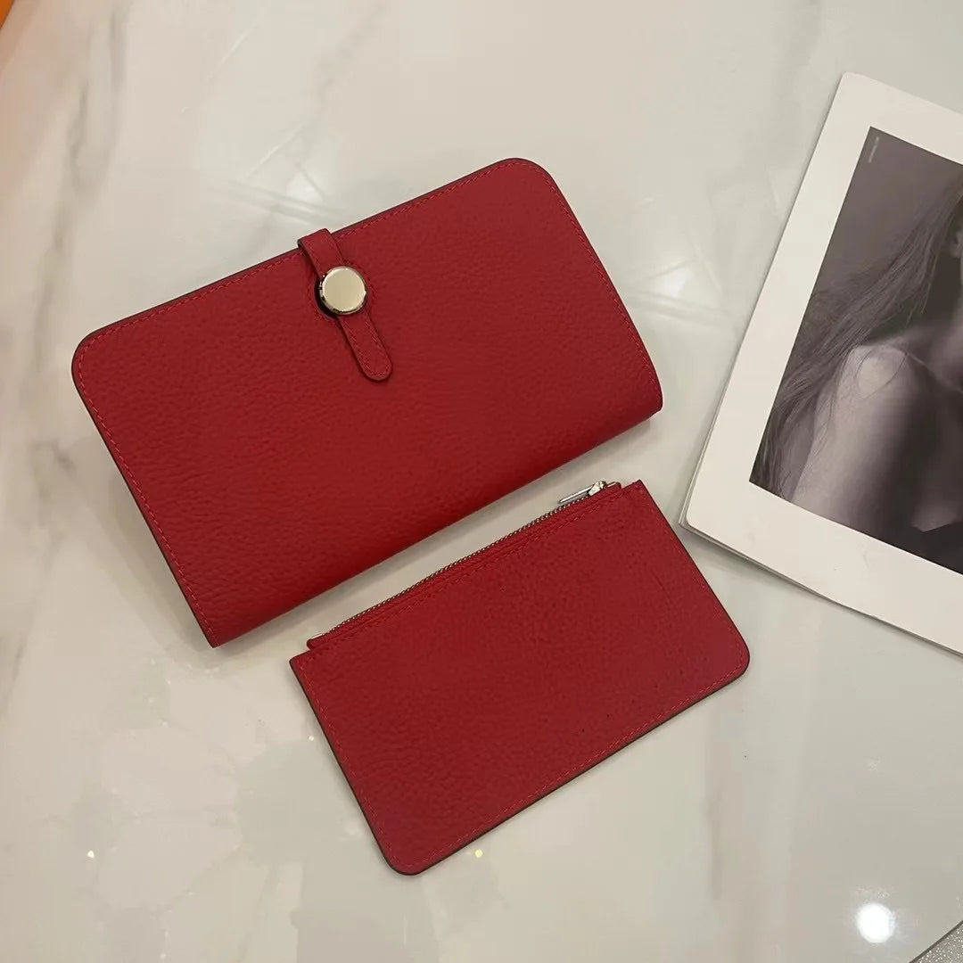 Genuine Leather Long Wallet for Women