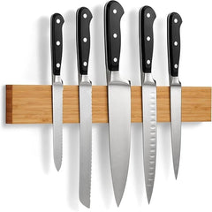 16-Inch Bamboo Magnetic Knife Holder by Snagg A Rack