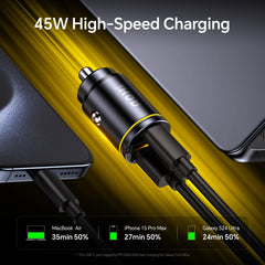 SUPERAUTO PD 45W Fast Car Charger (USB-C & USB-A) by Snagg A Car Adapter