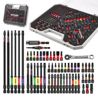 58 Piece DIY Tool Set – Impact Screwdriver Bits, Mini Wrench, Step Drill, Socket Adapter & Bit Holder with Compact Toolbox
