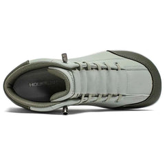 Wide Toe Barefoot Ankle Boots – Unisex Zero-Drop Mid-Top Shoes with Faux Leather Upper