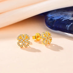 Moissanite Snowflake Stud Earrings