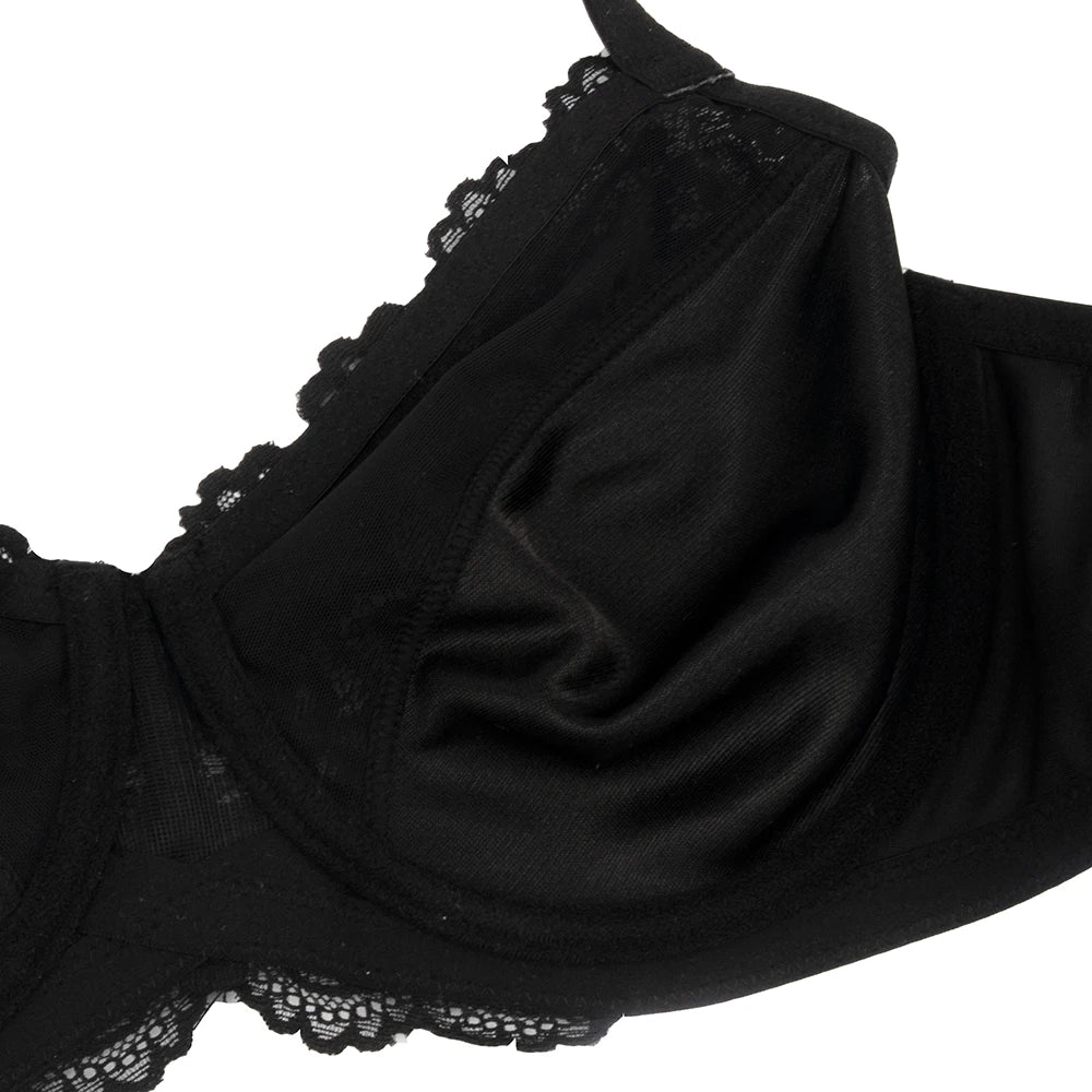 Floral Lace Minimizer Bra | Underwire Full Coverage Non-Padded T-Shirt Everyday