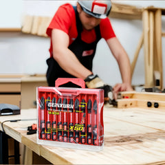 Impact Tough PH2 Phillips Screwdriver Bit Set – Magnetic S2 Steel Insert Driver Bits with Storage Case, 1"–6" Lengths