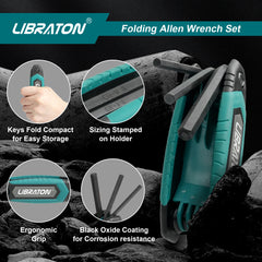 LIBRATON Folding Allen Wrench Set