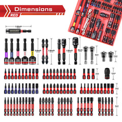 99PCS Impact Screwdriver Bits Set – 1” & 2” Magnetic Driver Bits with Drywall Screw Setter