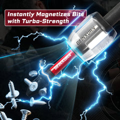 3PCS Screwdriver Bit Magnetizer/Demagnetizer Ring – ABS Plastic, 1/4" Shank, Strong Magnetism