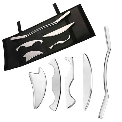 Professional Stainless Steel Gua Sha Tools Set (5PCS)