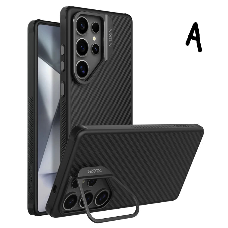 Magsafe Aramid Fiber Case For Samsung Galaxy S25 Ultra With Kickstand by Snagg A Phone Case