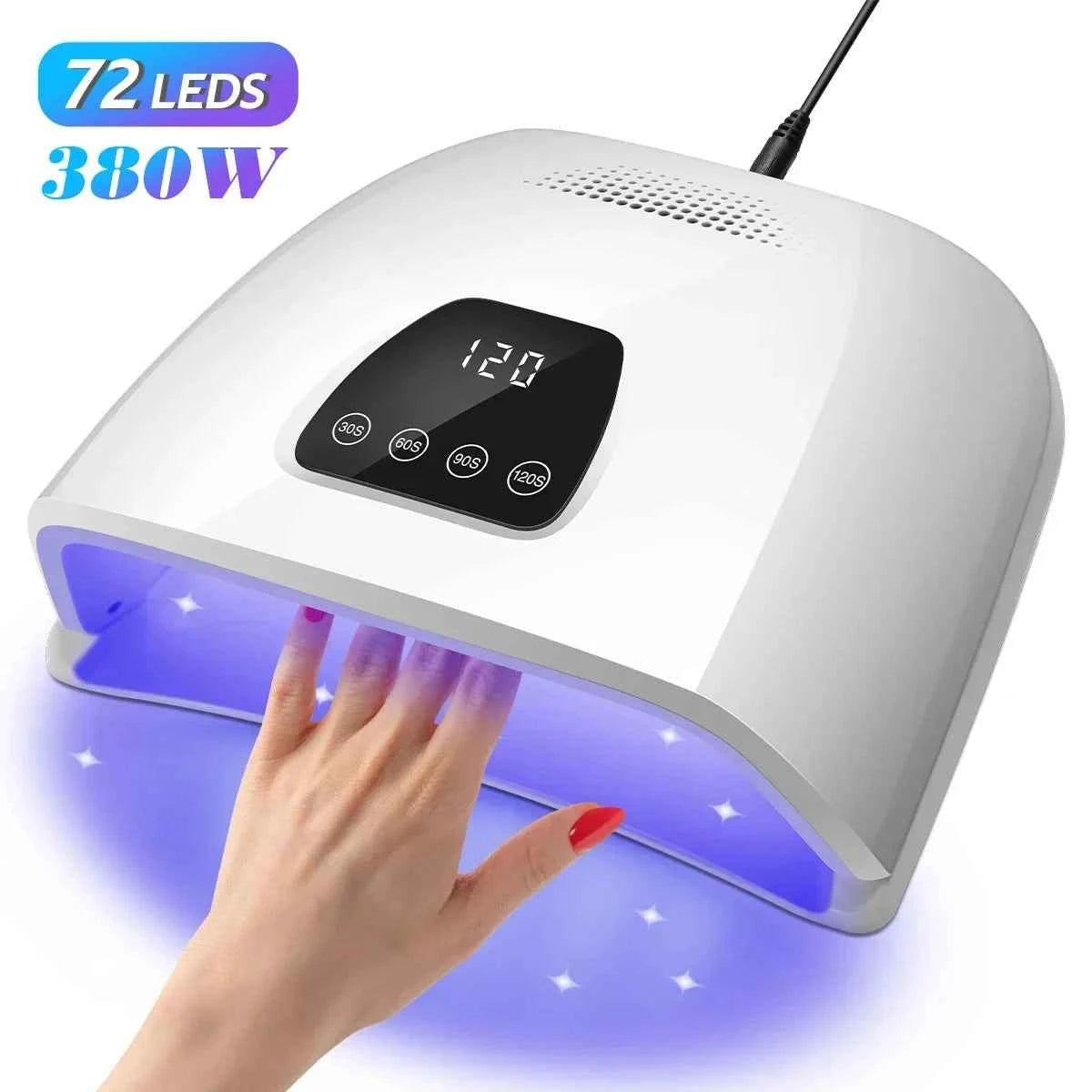 Ultra High Power 480W Professional UV/LED Nail Station – 108 LED Beads & Skin Whitening Red Light Mode