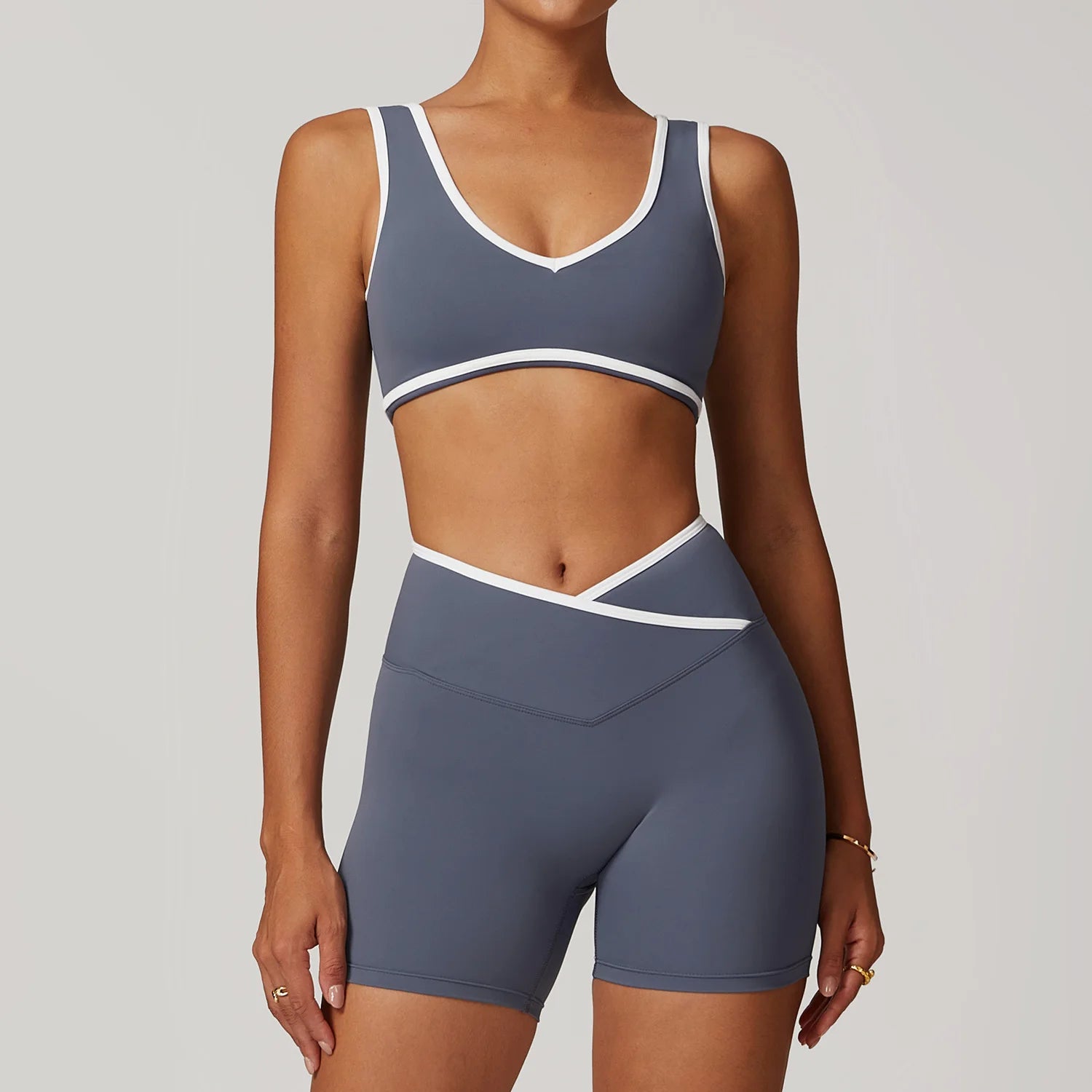 Women's 2-Piece Yoga Workout Set | High Waist Leggings & Sports Bra Gym Tracksuit Athletic Wear
