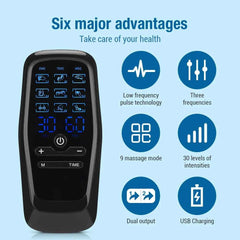 EMS & TENS Pulse Massager – 30 Level Muscle Stimulator for Full Body Relief
