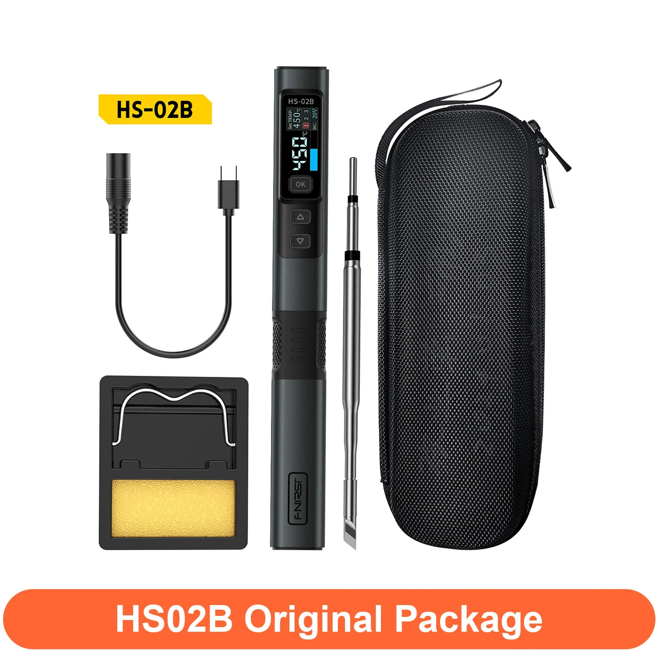HS-02 100W Smart Soldering Iron Kit with C210 Tip & OLED Display