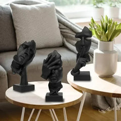 3 Piece Thinker Statue Set by Snagg A Sculpture