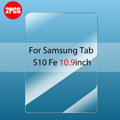 2 Pack 9H Tempered Glass Screen Protector for Samsung Galaxy Tab S10 FE / FE+ Plus (2025)