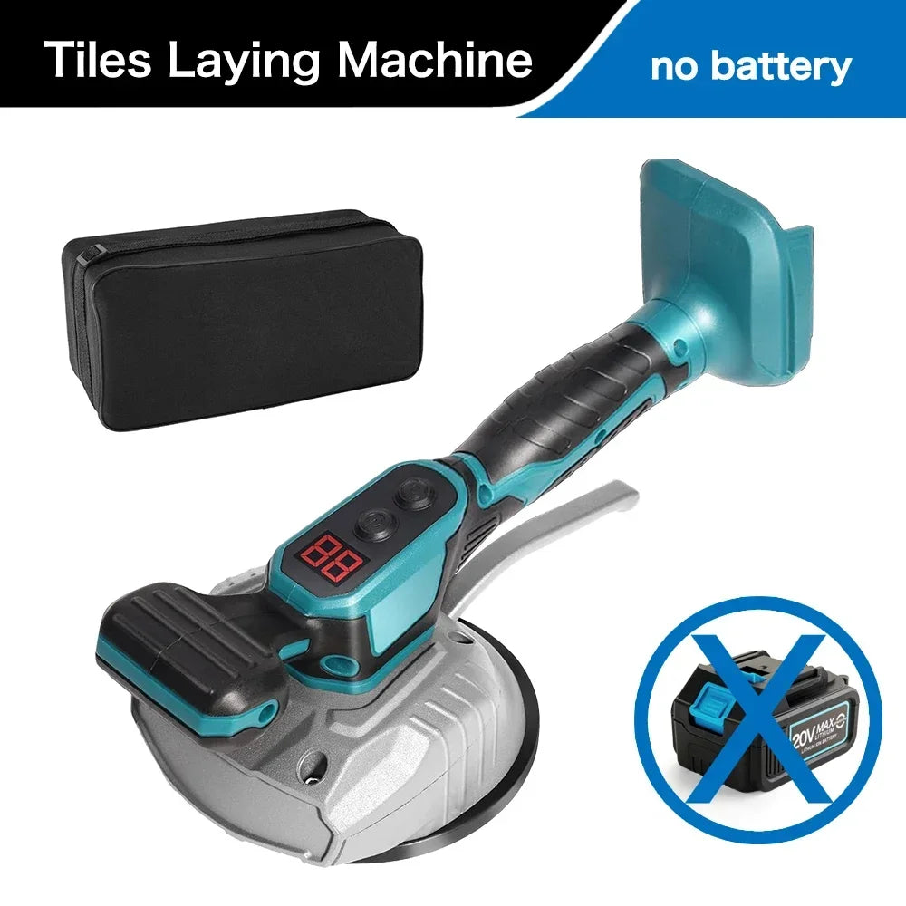 Cordless 8 Speed Tile Tiling Machine - 18,000 RPM High Frequency Vibration Leveling Tool Compatible With Makita 18V Battery