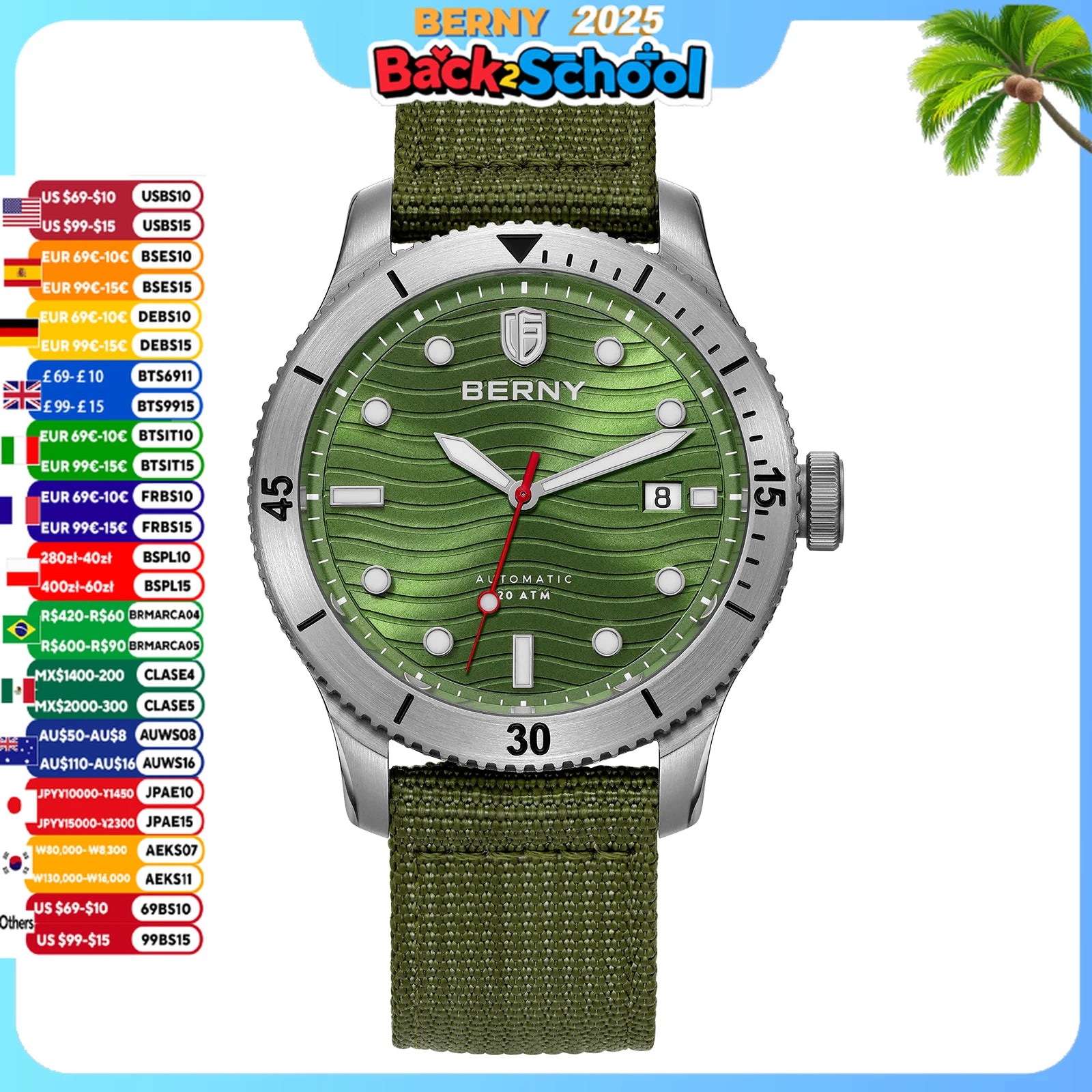 BERNY Automatic Diver’s Watch