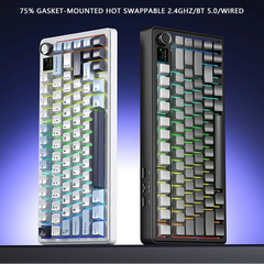 75% Mechanical Gaming Keyboard Tri-Mode Wired/Bluetooth/2.4G Connection by Snagg A Keyboard