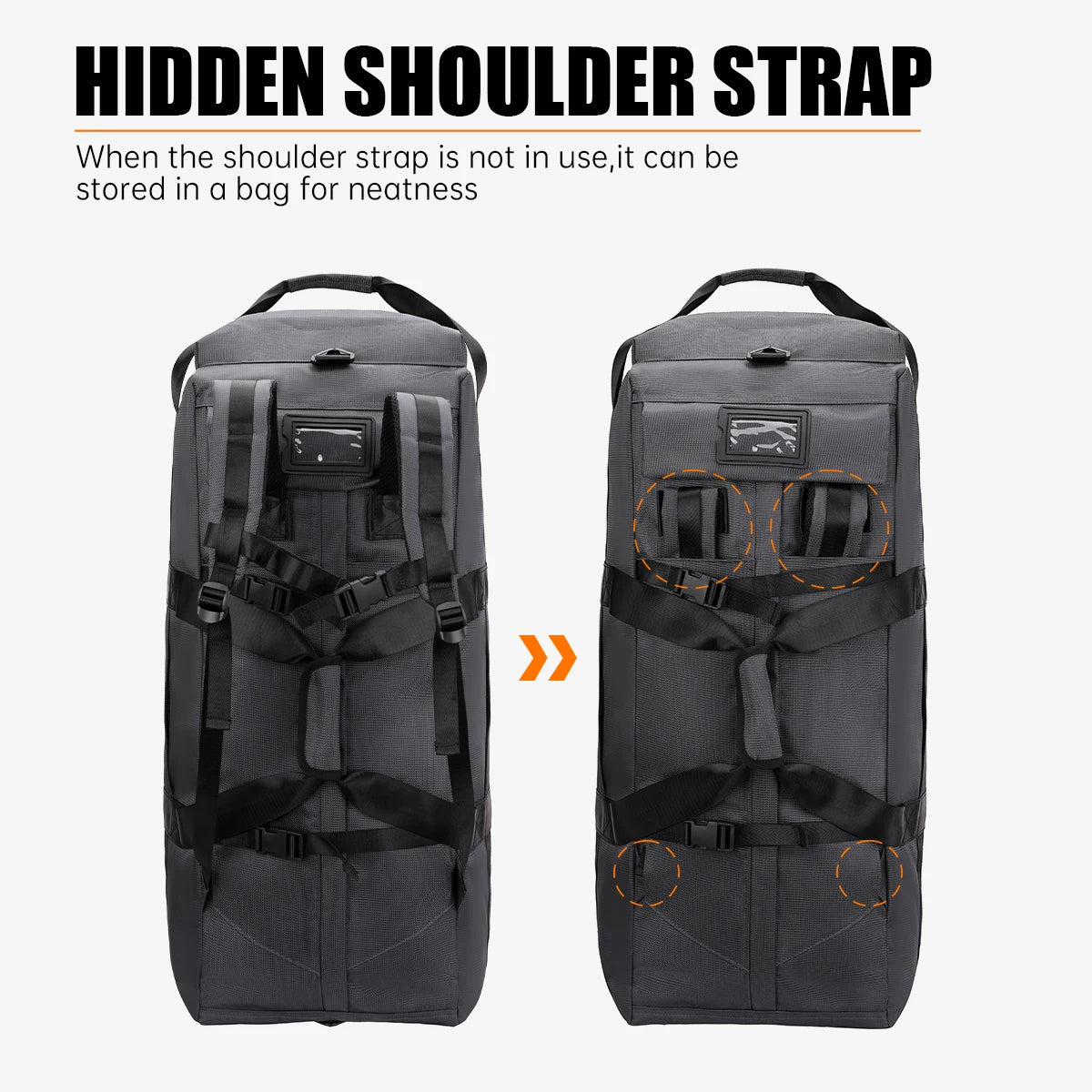 Large-Capacity Portable Roller Duffel Bag
