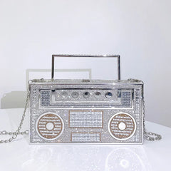 Luxury Designer Diamond Radio Clutch by Snagg It Purses