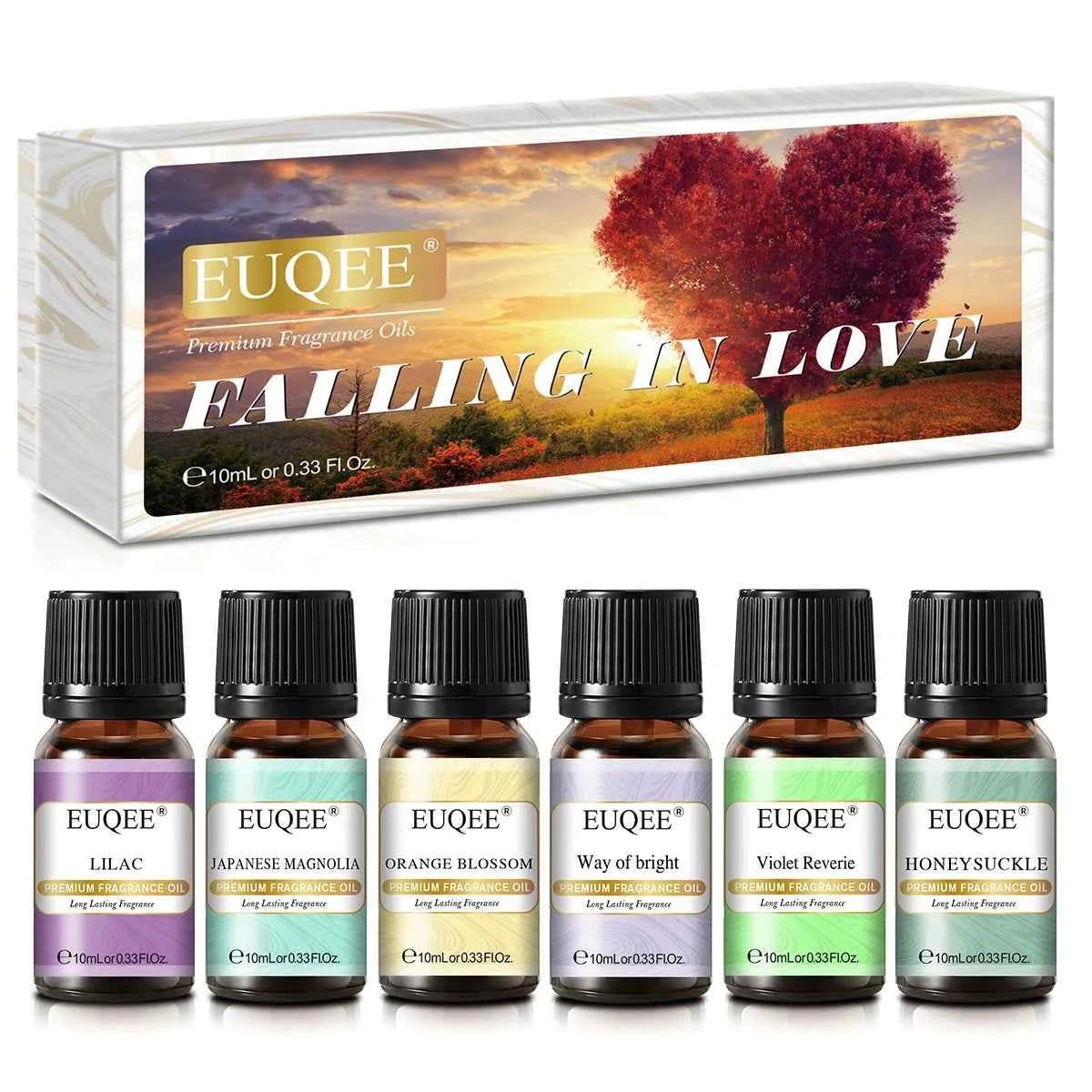 6 Piece Fragrance Oil Collection – 10ml Pure Natural Aroma Diffusion Set for Wellness & DIY Crafting