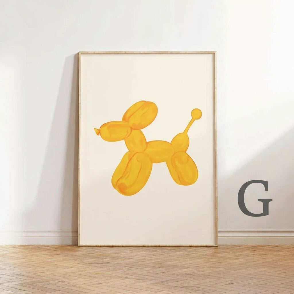 Modern Preppy Balloon Dog Canvas Print by Snagg A Print