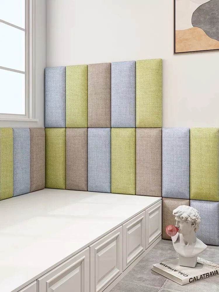 3D Self-Adhesive Linen Wall Panel Stickers - SnaggIt