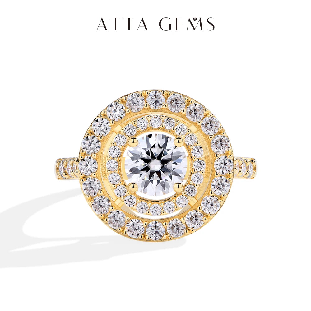 1.0ct Round Cut Moissanite Ring