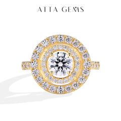 1.0ct Round Cut Moissanite Ring