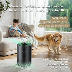 H13 True HEPA Smart Air Purifier | WiFi App Control & PM2.5 Detection