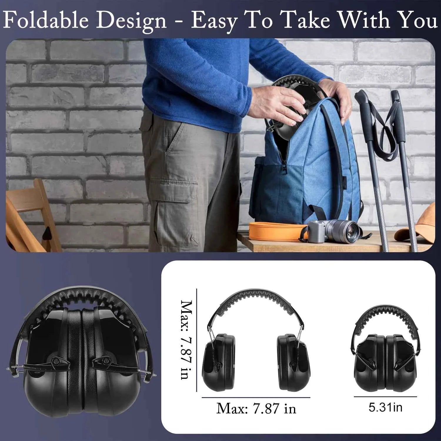 Adjustable foldable earmuffs – image 4