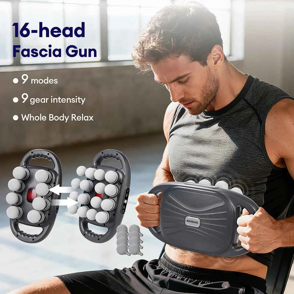 8/16 Heads Body High Frequency Vibration Massage Gun