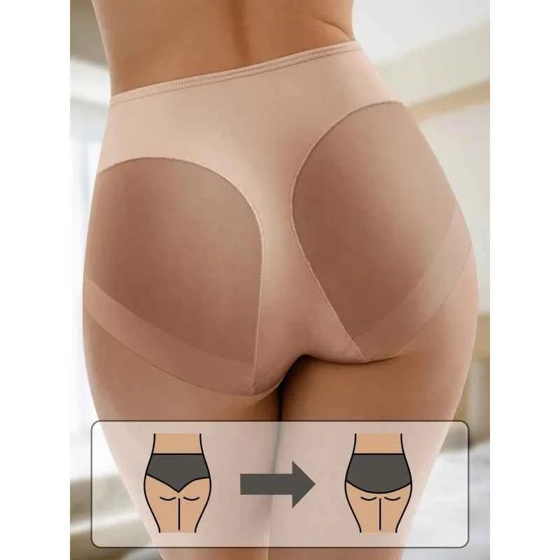 High Waist Seamless Briefs 2-Pack | Contrast Mesh Breathable Soft Women's Underwear