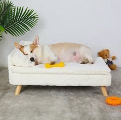 Elevated Pet Sofa Bed with Solid Wood Legs by Snagg A Pet Lounge