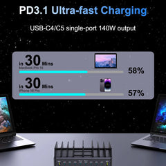 600W USB Fast Charger 10-Port GaN Charging Station Stand by Snagg A Charging Station