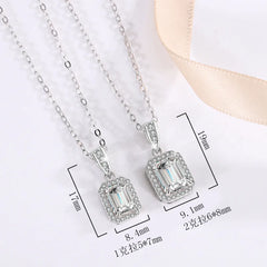 5×7MM Moissanite Pendant Necklace