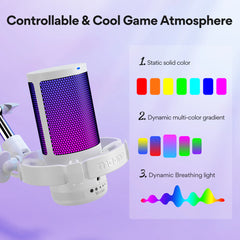 USB Gaming Microphone – RGB Condenser Mic with Noise Cancelling by Snagg A Microphone